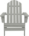 vidaXL - Tuinstoel - Adirondack - met - tafel - massief - vurenhout - grijs