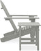 vidaXL - Tuinstoel - Adirondack - met - tafel - massief - vurenhout - grijs