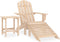 vidaXL - Tuinstoel - Adirondack - met - voetenbank - en - tafel - massief - vurenhout
