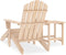 vidaXL - Tuinstoel - Adirondack - met - voetenbank - en - tafel - massief - vurenhout