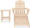 vidaXL - Tuinstoel - Adirondack - met - voetenbank - en - tafel - massief - vurenhout