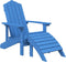 vidaXL - Tuinstoel - Adirondack - met - voetenbank - HDPE - aquablauw