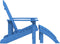 vidaXL - Tuinstoel - Adirondack - met - voetenbank - HDPE - aquablauw