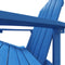 vidaXL - Tuinstoel - Adirondack - met - voetenbank - HDPE - aquablauw