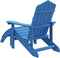 vidaXL - Tuinstoel - Adirondack - met - voetenbank - HDPE - aquablauw