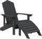 vidaXL - Tuinstoel - Adirondack - met - voetenbank - HDPE - antracietkleurig