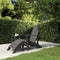 vidaXL - Tuinstoel - Adirondack - met - voetenbank - HDPE - antracietkleurig