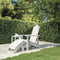 vidaXL - Tuinstoel - Adirondack - met - voetenbank - HDPE - wit