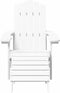 vidaXL - Tuinstoel - Adirondack - met - voetenbank - HDPE - wit
