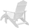 vidaXL - Tuinstoel - Adirondack - met - voetenbank - HDPE - wit