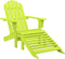 vidaXL - Tuinstoel - Adirondack - met - voetenbank - massief - vurenhout - groen