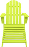 vidaXL - Tuinstoel - Adirondack - met - voetenbank - massief - vurenhout - groen