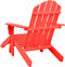 vidaXL - Tuinstoel - Adirondack - met - voetenbank - massief - vurenhout - rood
