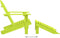 vidaXL - Tuinstoel - Adirondack - met - voetenbank - massief - vurenhout - groen