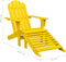 vidaXL - Tuinstoel - Adirondack - met - voetenbank - massief - vurenhout - geel