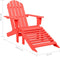 vidaXL - Tuinstoel - Adirondack - met - voetenbank - massief - vurenhout - rood