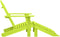 vidaXL - Tuinstoel - Adirondack - met - voetenbank - massief - vurenhout - groen