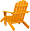 vidaXL - Tuinstoel - Adirondack - met - voetenbank - massief - vurenhout - oranje