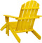vidaXL - Tuinstoel - Adirondack - met - voetenbank - massief - vurenhout - geel
