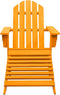 vidaXL - Tuinstoel - Adirondack - met - voetenbank - massief - vurenhout - oranje