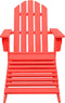 vidaXL - Tuinstoel - Adirondack - met - voetenbank - massief - vurenhout - rood