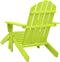 vidaXL - Tuinstoel - Adirondack - met - voetenbank - massief - vurenhout - groen