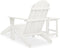 vidaXL - Tuinstoel - Adirondack - met - voetenbank - tafel - massief - vurenhout - wit