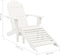 vidaXL - Tuinstoel - Adirondack - met - voetenbank - tafel - massief - vurenhout - wit
