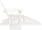 vidaXL - Tuinstoel - Adirondack - met - voetenbank - tafel - massief - vurenhout - wit