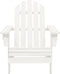 vidaXL - Tuinstoel - Adirondack - met - voetenbank - tafel - massief - vurenhout - wit