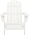 vidaXL - Tuinstoel - Adirondack - met - voetenbank - tafel - massief - vurenhout - wit