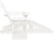 vidaXL - Tuinstoel - Adirondack - met - voetenbank - tafel - massief - vurenhout - wit