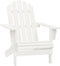 vidaXL - Tuinstoel - Adirondack - met - voetenbank - tafel - massief - vurenhout - wit