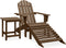 vidaXL - Tuinstoel - Adirondack - voetenbank - tafel - massief - vurenhout - bruin