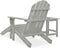 vidaXL - Tuinstoel - Adirondack - voetenbank - tafel - massief - vurenhout - grijs