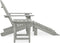 vidaXL - Tuinstoel - Adirondack - voetenbank - tafel - massief - vurenhout - grijs