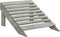 vidaXL - Tuinstoel - Adirondack - voetenbank - tafel - massief - vurenhout - grijs