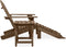 vidaXL - Tuinstoel - Adirondack - voetenbank - tafel - massief - vurenhout - bruin