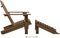 vidaXL - Tuinstoel - Adirondack - voetenbank - tafel - massief - vurenhout - bruin