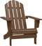 vidaXL - Tuinstoel - Adirondack - voetenbank - tafel - massief - vurenhout - bruin
