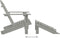 vidaXL - Tuinstoel - Adirondack - voetenbank - tafel - massief - vurenhout - grijs