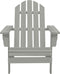 vidaXL - Tuinstoel - Adirondack - voetenbank - tafel - massief - vurenhout - grijs