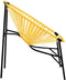 vidaXL - Tuinstoel - Egg - poly - rattan - zwart - en - geel