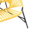 vidaXL - Tuinstoel - Egg - poly - rattan - zwart - en - geel