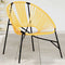 vidaXL - Tuinstoel - Egg - poly - rattan - zwart - en - geel