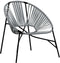vidaXL - Tuinstoel - Egg - poly - rattan - zwart - en - lichtgrijs