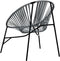 vidaXL - Tuinstoel - Egg - poly - rattan - zwart - en - lichtgrijs