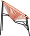 vidaXL - Tuinstoel - Egg - poly - rattan - zwart - en - oranje