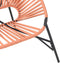 vidaXL - Tuinstoel - Egg - poly - rattan - zwart - en - oranje