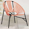 vidaXL - Tuinstoel - Egg - poly - rattan - zwart - en - oranje